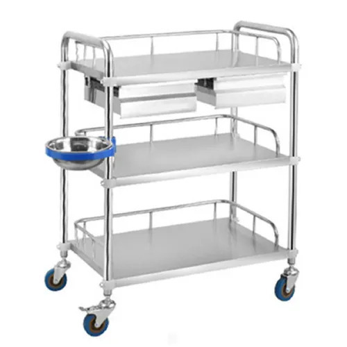 Ss Hospital Dressing Trolley