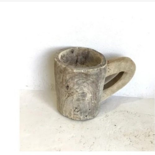 Wooden Vintage Pot With Handle
