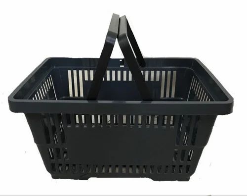 Black Plastic Shopping Basket