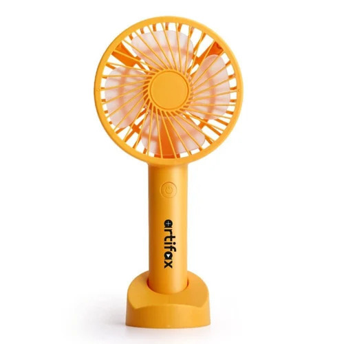Rechargeable Yellow Handheld Fan