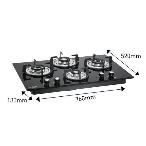 2b Vt 30cm Brass Burners Auto Ignition Flame Guard Built In Glass Automatic Hob