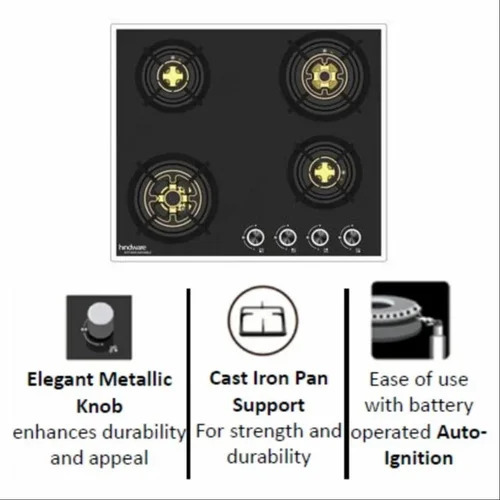 Erica 4b 60 Flame Failure Device Built In Glass Automatic Hob