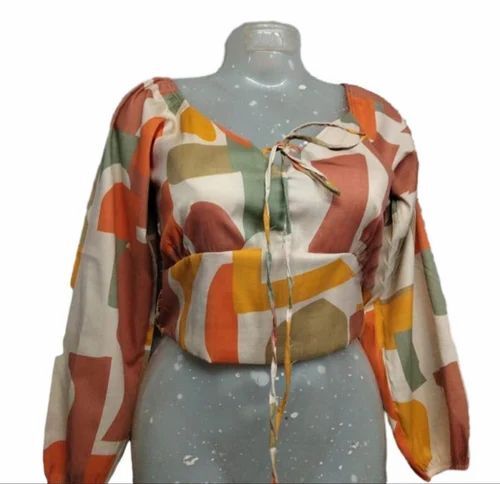 Multi Color Printed Cotton Top