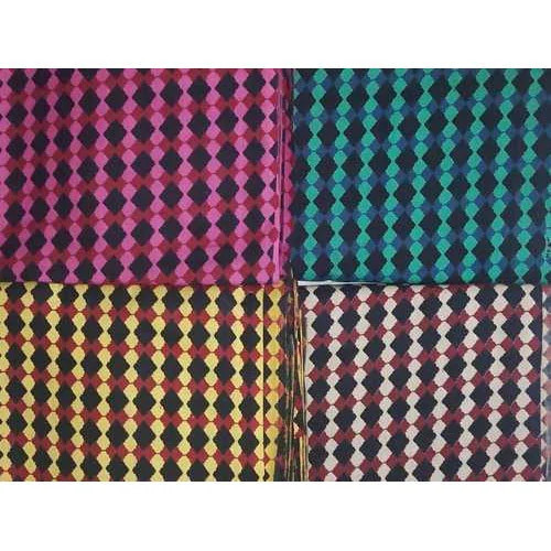 Multicolor Printed Cotton Nighty Fabric - 95 cm, 100-150 GSM | Washable, Plain Weave, Apparel Use