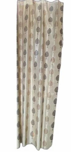 Off White Printed Polyester Curtain