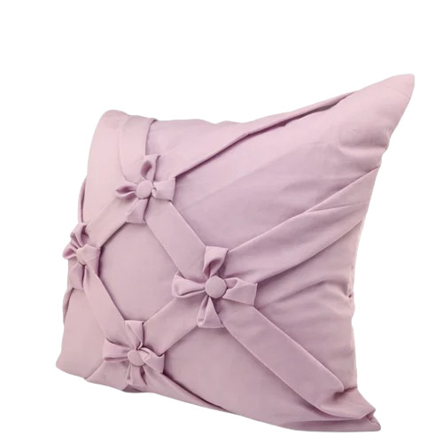 Pink Color Plain Sofa Cushion