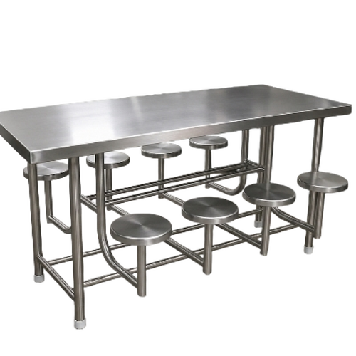 Stainless Steel Canteen Table with Chair 4