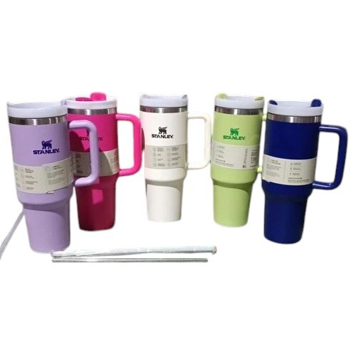 Stanley Vacuum Insulated Tumbler With Lid Steel Straw And Handle
