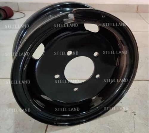 Pickup 7.00x15 Wheel Rim - Iron, Standard Size, Black, Polished | Corrosion Resistant, Durable, Long Lasting