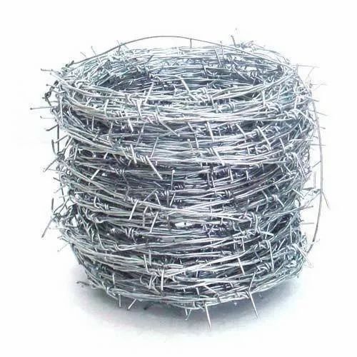 Silver Polished Gi Barbed Wire