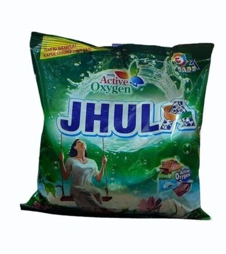500gm Active Oxygen Jhula Detergent Powder - White, Packet | Eco-Friendly, Jasmine Scent, Machine Wash, Soft Water