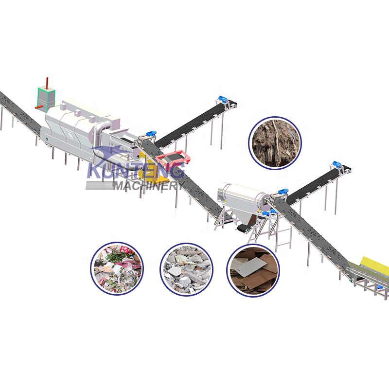 Automatic Waste Sorting Machine City Garbage Sorting Disposal Processing Line