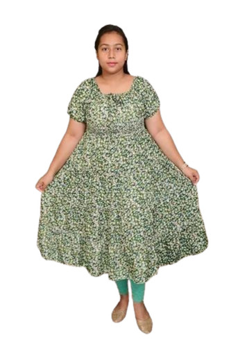 Green Cotton Regular Kurti