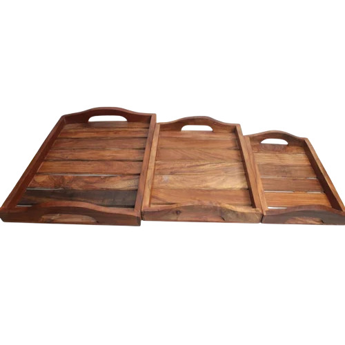 Wooden Serving Trays Set
