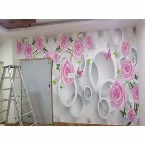 Flower Printed Wallpaper