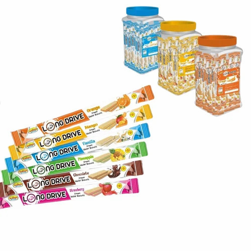 Long Cream Wafer Biscuits