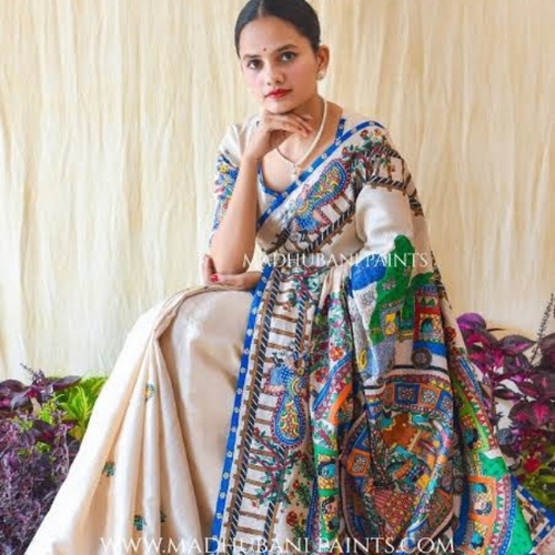 Madhubani Hands Painted Sarees