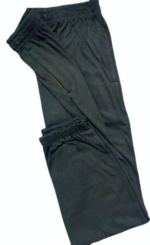 Men Black Cotton Casual Wear Lower