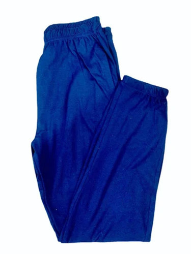 Men Blue Cotton Lower