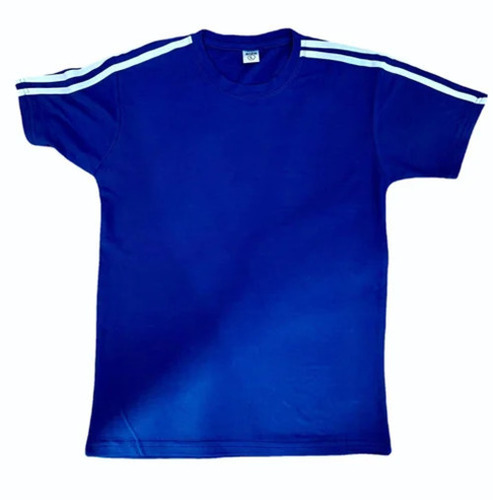 Men Blue Spun Round Neck T Shirt