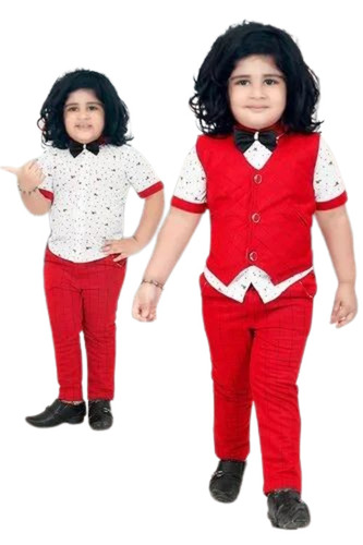 Boys Modern Cotton Full Suit