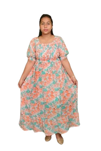 Half Sleeve Rayon Printed Regular Kurti