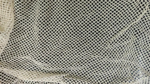 Soft Texture Cotton Net Fabric - Color: White