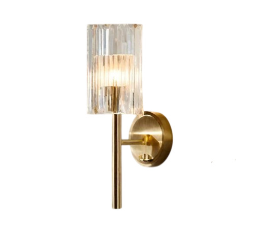 Brass Crystal Wall Light