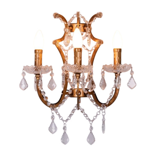 French Restoration Crystal Wall Light
