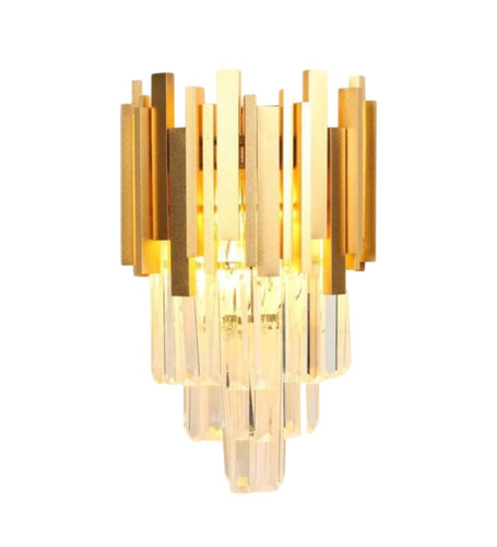 Golden Metal And Crystal Led Wall Light