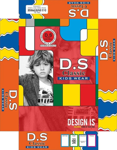Multicolor Kidswear Packaging Box