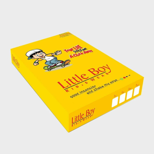 Yellow Kids Wear Packaging Box