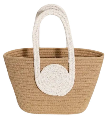 Brown Color Cotton Handbag