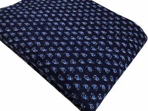 Dark Blue Printed Cotton Fabric