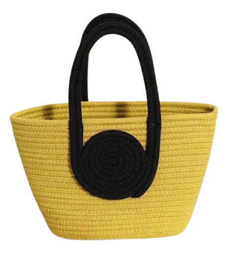 Yellow Color Cotton Handbag