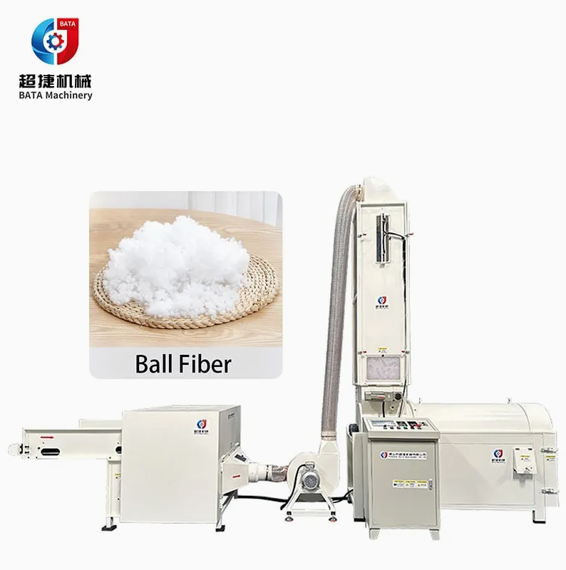 Ball Fiber Making Machine Automatic Pearl Shape Cotton Ball Fiber Forming Machine - Color: White
