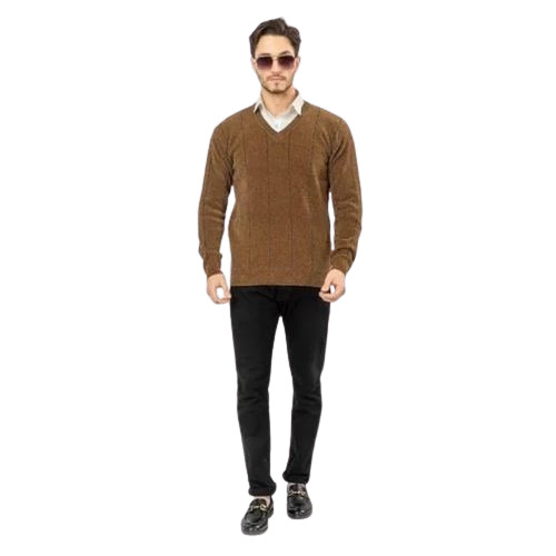 Brown Color Mens Wool Sweater