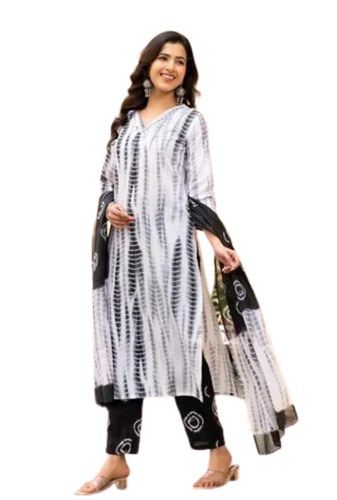 Cotton Kurti Pant And Dupatta Set