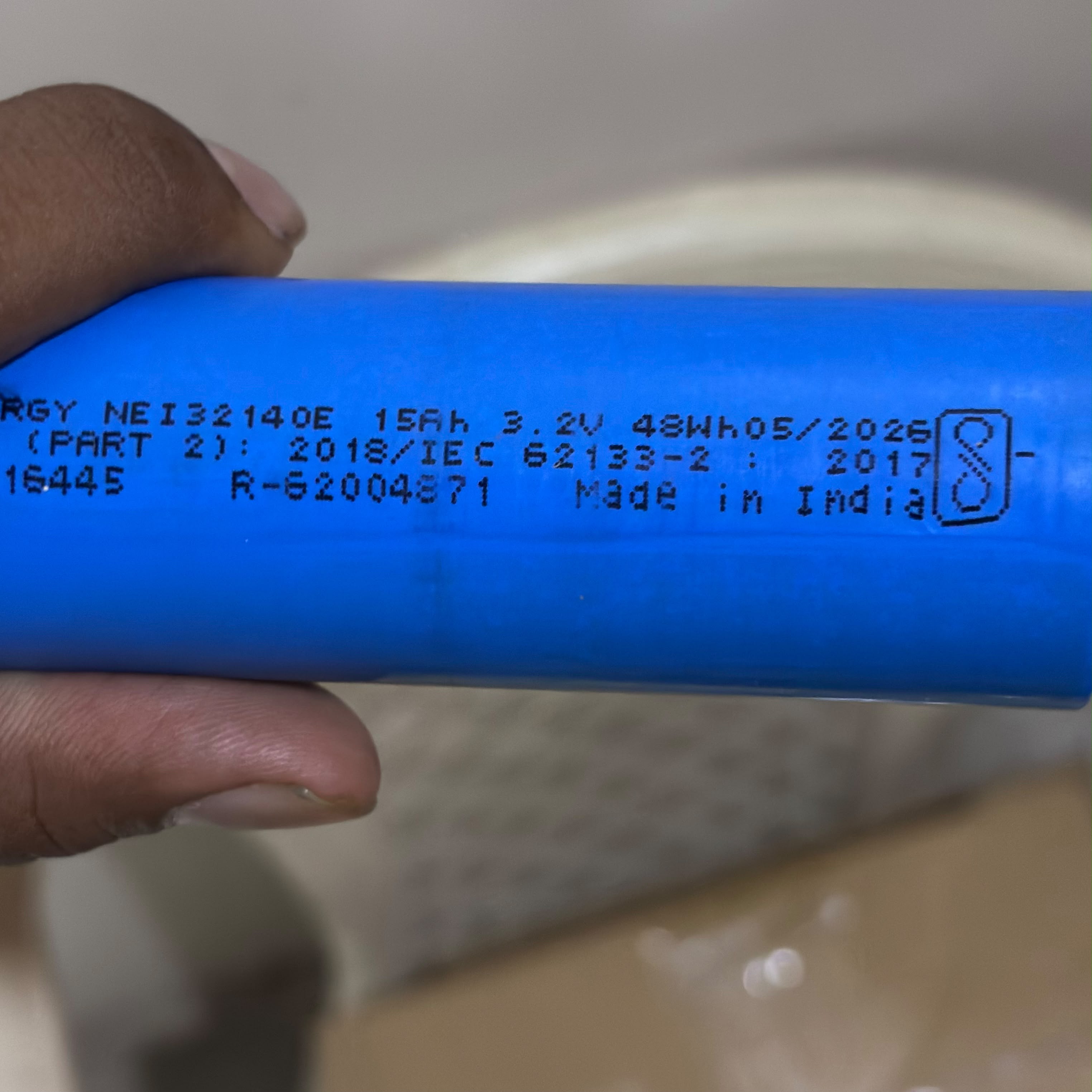 Lfp Battery Cell 32140 3.2V 15Ah - Weight: 300 Grams (G)
