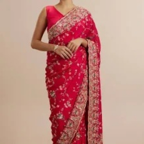 Party Saree - Color: Comes In Various Colors