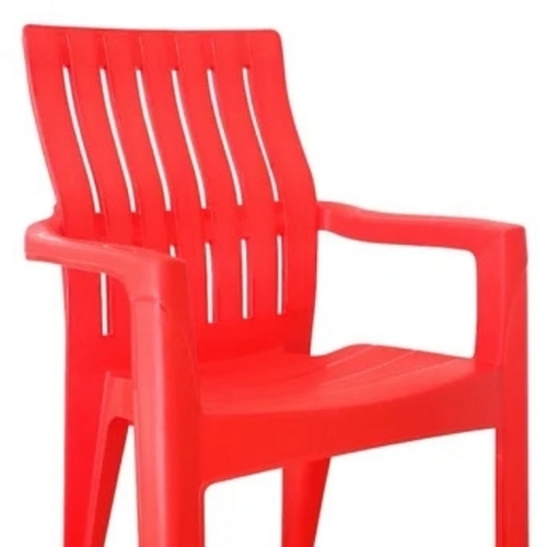 Plastic Arm Chair - Color: Red