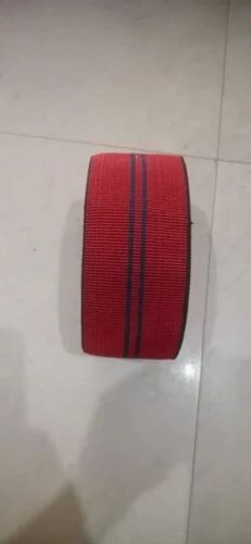 Red Polyester Elastic Webbing Tape