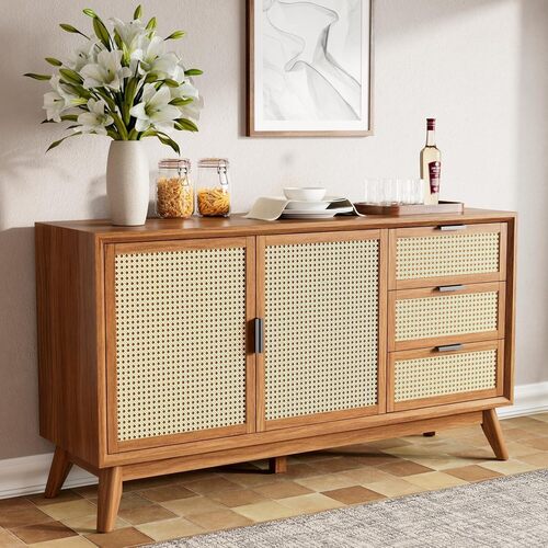 Solid Wooden Sideboard Cabinet For Living Room Drawing Room Office & Lounge Storage - Application: No