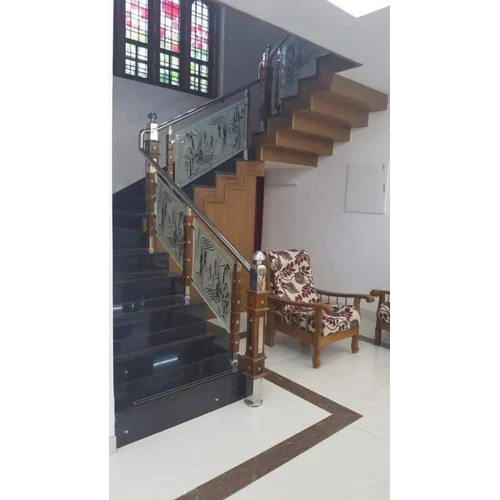 Durable Stainless Steel Wooden Glass Railing