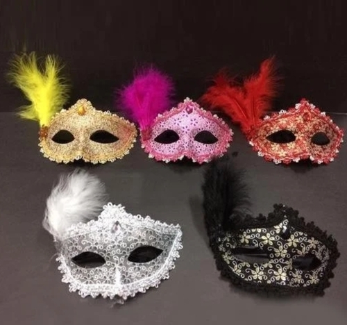 Feather Themed Party Face Mask