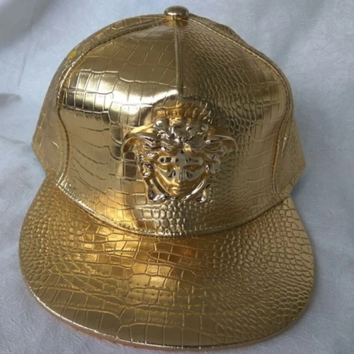 Golden Leather Fancy Cap