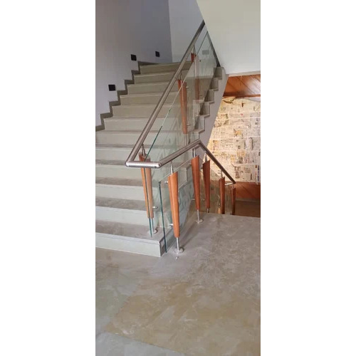 Stainless Steel Wooden Glass Railing