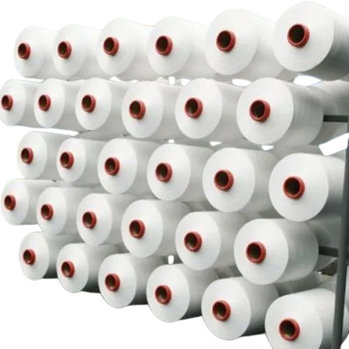 White Plain Polyester Texturised Yarn