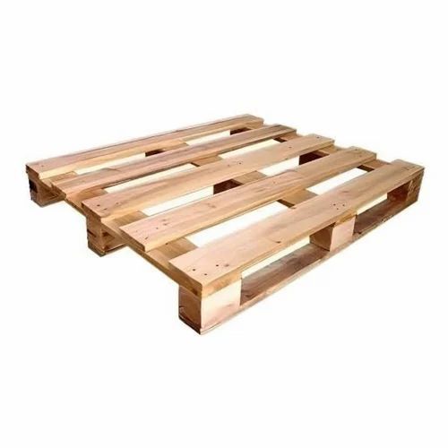 200 Kg Industrial Wooden Pallets - Color: Brown