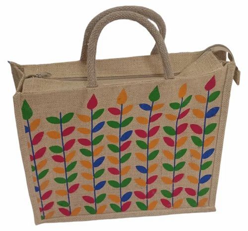 Printed Jute Shopping Bag